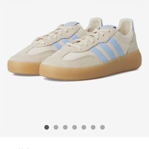 adidas Barreda Decode Women's Sneaker in Cream with Light Blue Stripes